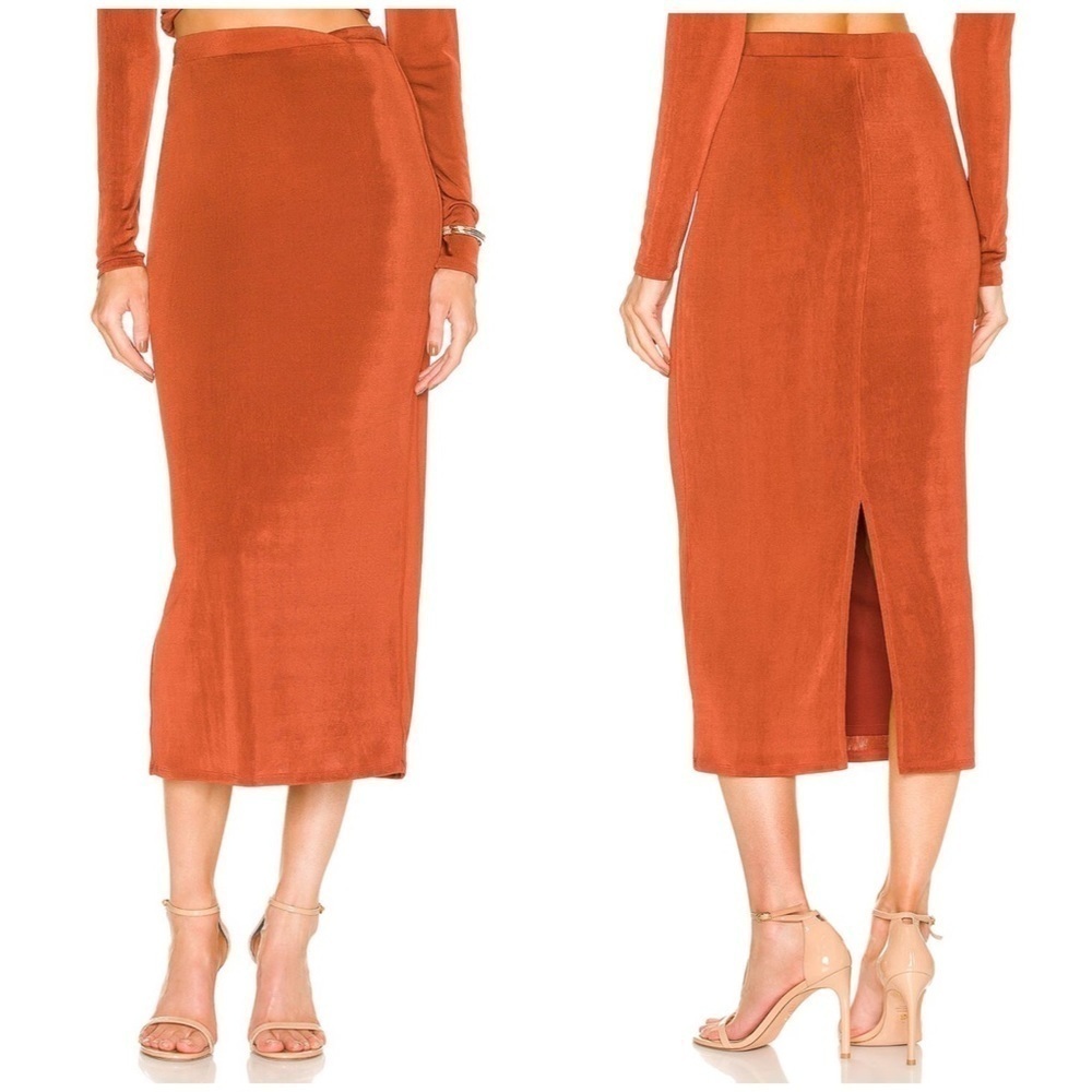 House of Harlow 1960 x REVOLVE Berlin Skirt in Rusty Brown Size S